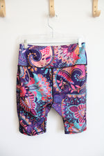 Dop Dovpod Purple Colorful Patterned Biker Shorts | L