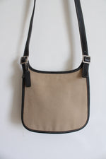 Coach Vintage Tan & Black Trim Canvas Messenger Crossbody Bag
