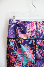 Dop Dovpod Purple Colorful Patterned Biker Shorts | L