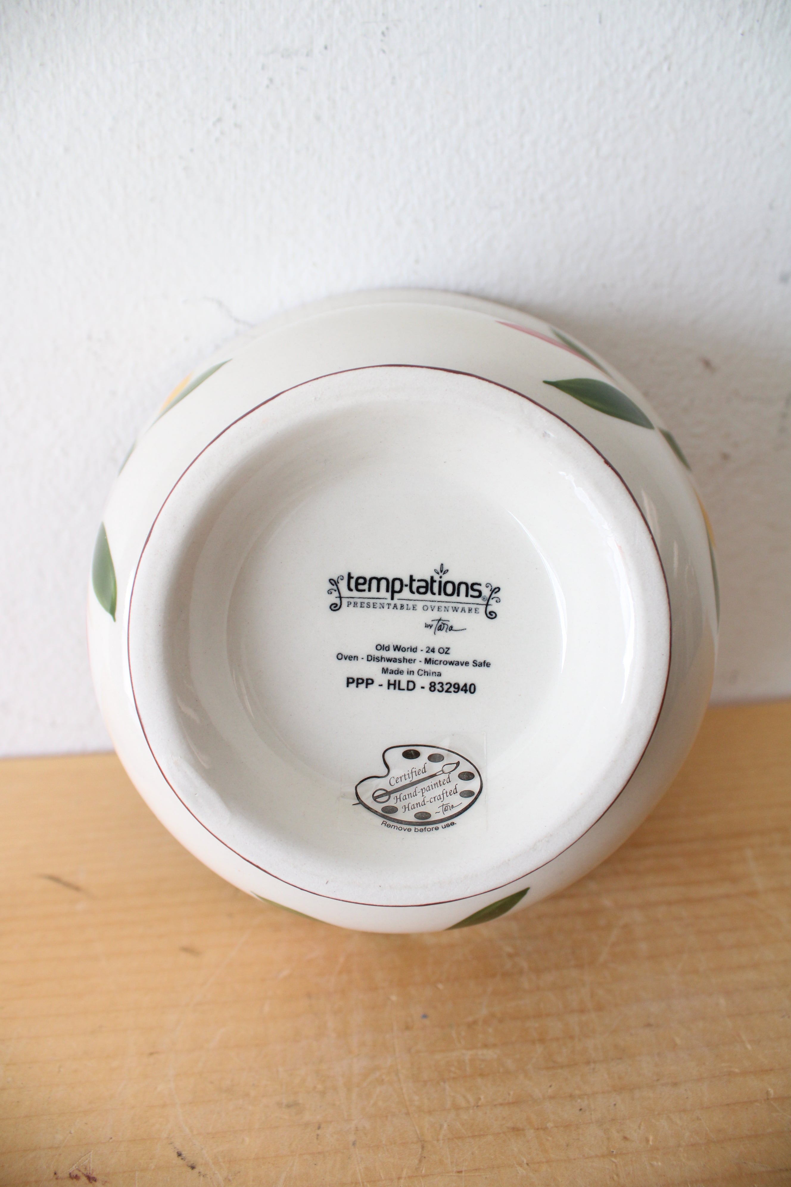 Temptations By Tara Old World Fallfetti 24oz Soup Bowl