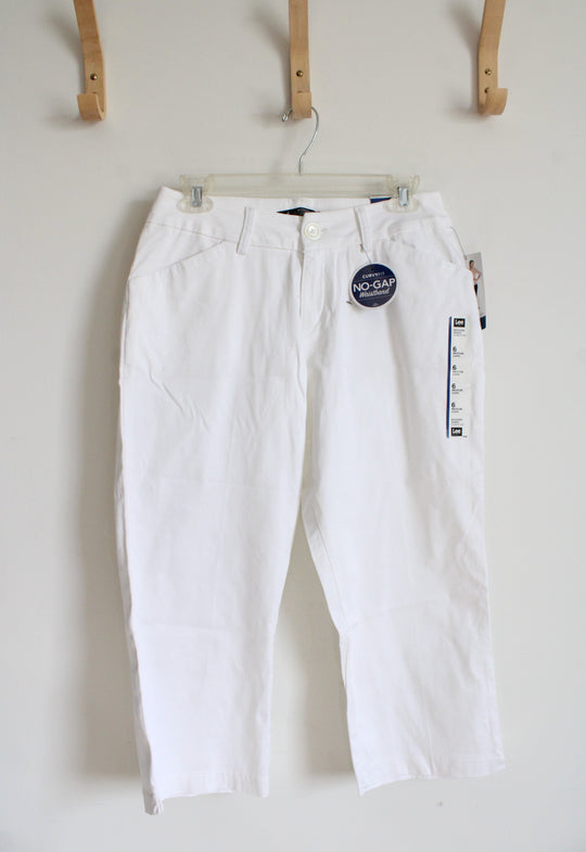 NEW Lee Curvy Fit White Capri Pants | 6M