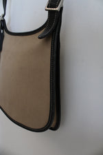 Coach Vintage Tan & Black Trim Canvas Messenger Crossbody Bag