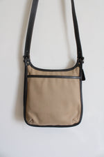 Coach Vintage Tan & Black Trim Canvas Messenger Crossbody Bag