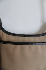 Coach Vintage Tan & Black Trim Canvas Messenger Crossbody Bag