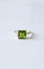 Sterling Silver Peridot Ring | Size 9