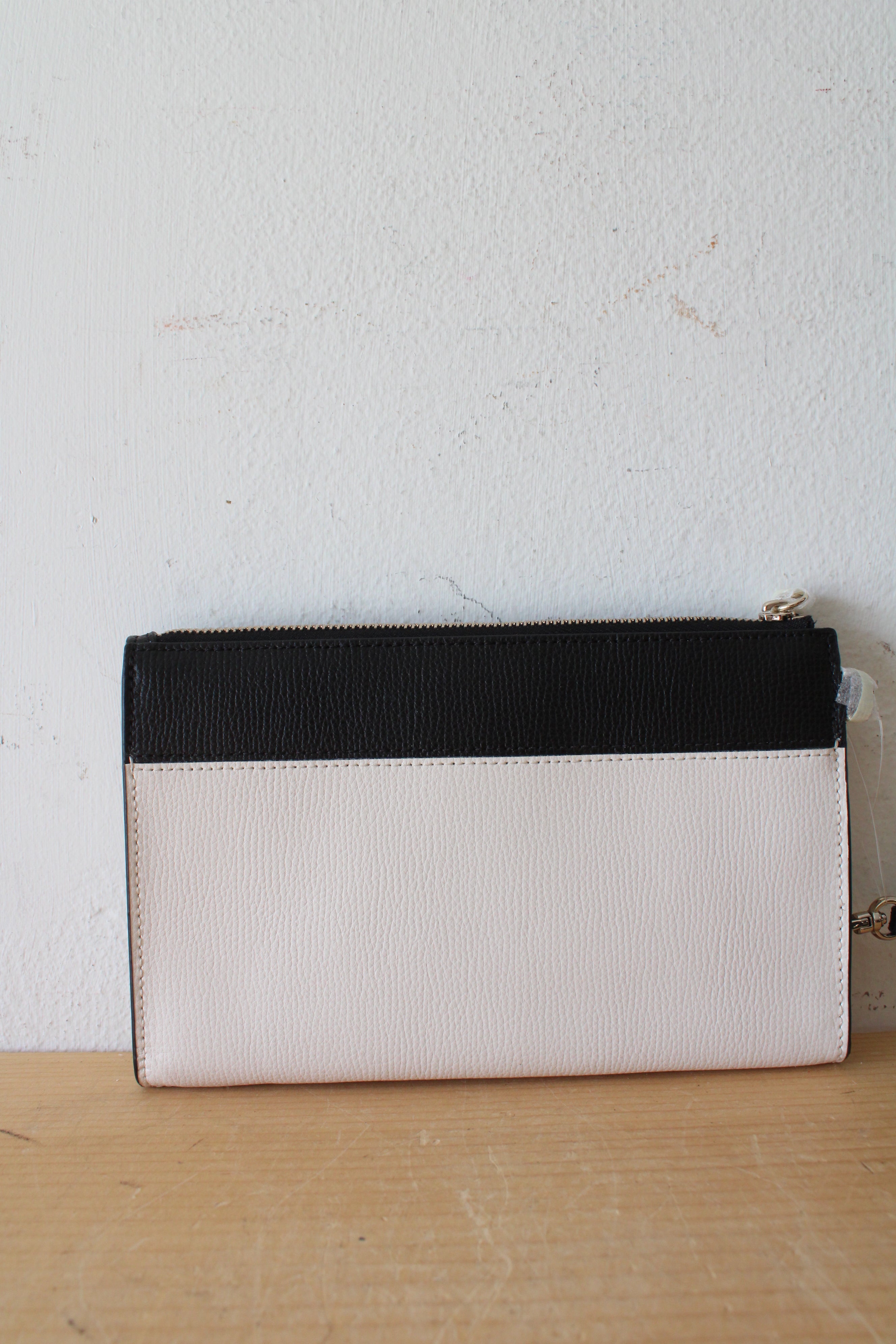 NEW Kate Spade Black & White Houndstooth Fetch Dachshund Wristlet Clutch