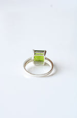 Sterling Silver Peridot Ring | Size 9