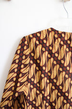 Batik BEJ Brown & Orange Tied Open Tunic | XL