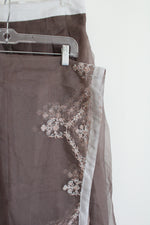 Daud Abbas Gray Brown Sequined Kurta Lehnga & Dupatta Set | M