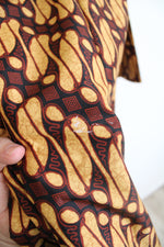 Batik BEJ Brown & Orange Tied Open Tunic | XL