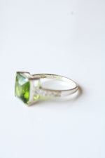 Sterling Silver Peridot Ring | Size 9
