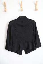 White House Black Market Black Ruffled Edge Blazer | 4