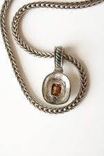 Green Emerald Pendant Magnetic Clasp Necklace