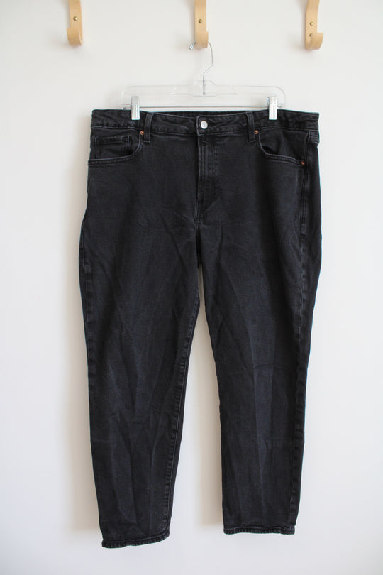 Old Navy Mid-Rise O.G. Straight Black Jeans | 18