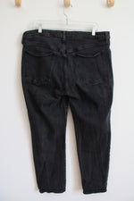 Old Navy Mid-Rise O.G. Straight Black Jeans | 18