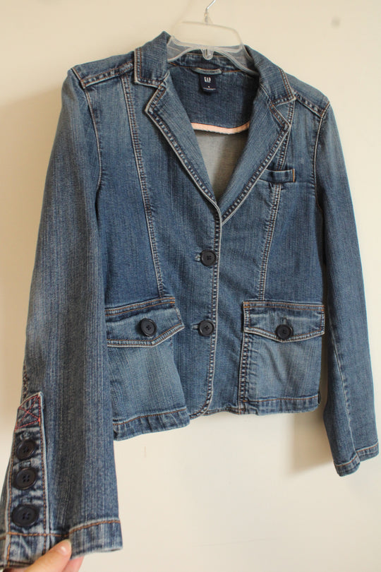 Gap Cotton Denim Blazer Style Jacket | 6