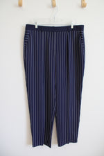NEW Armani Exchange Navy & White Pinstripe Pants | 14