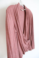 Christian Siriano Dusty Rose Wrap Long Sleeved Top | M