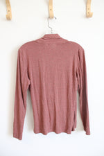Christian Siriano Dusty Rose Wrap Long Sleeved Top | M