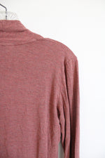 Christian Siriano Dusty Rose Wrap Long Sleeved Top | M