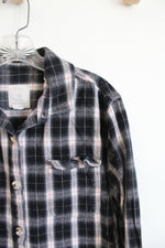 Japna Black White & Red Plaid Flannel | M