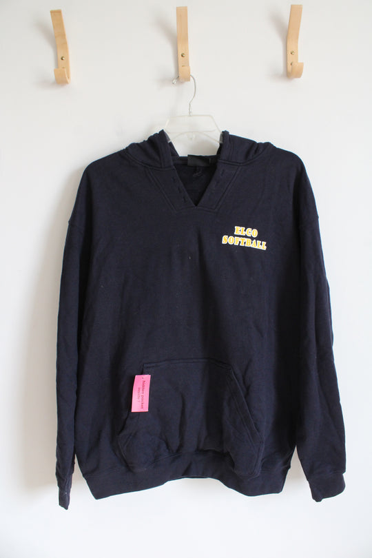 Pennant Navy & Yellow Elco Lady Raiders Softball Hoodie | XL