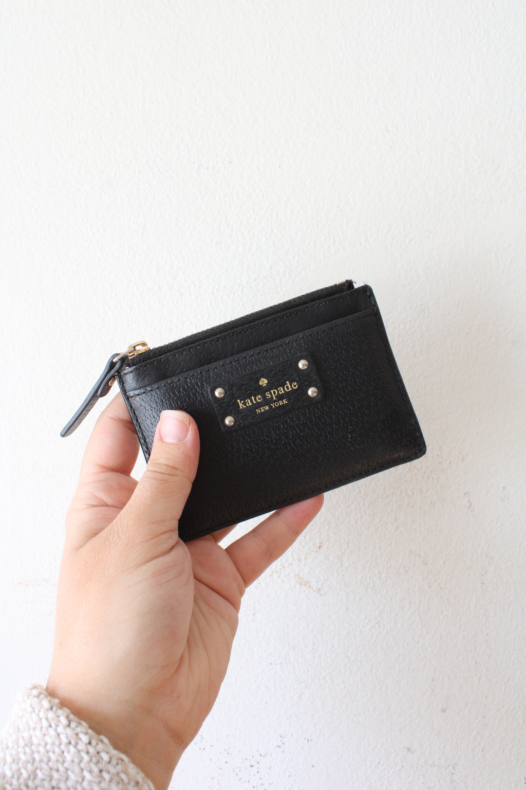 Kate Spade Black Leather Card Holder Wallet