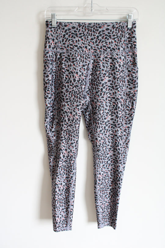Marika Purple Gray Pink Leopard Print 7.8 Legging | S