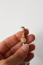 14K Yellow Gold Black & Ivory Pearl Bracelet