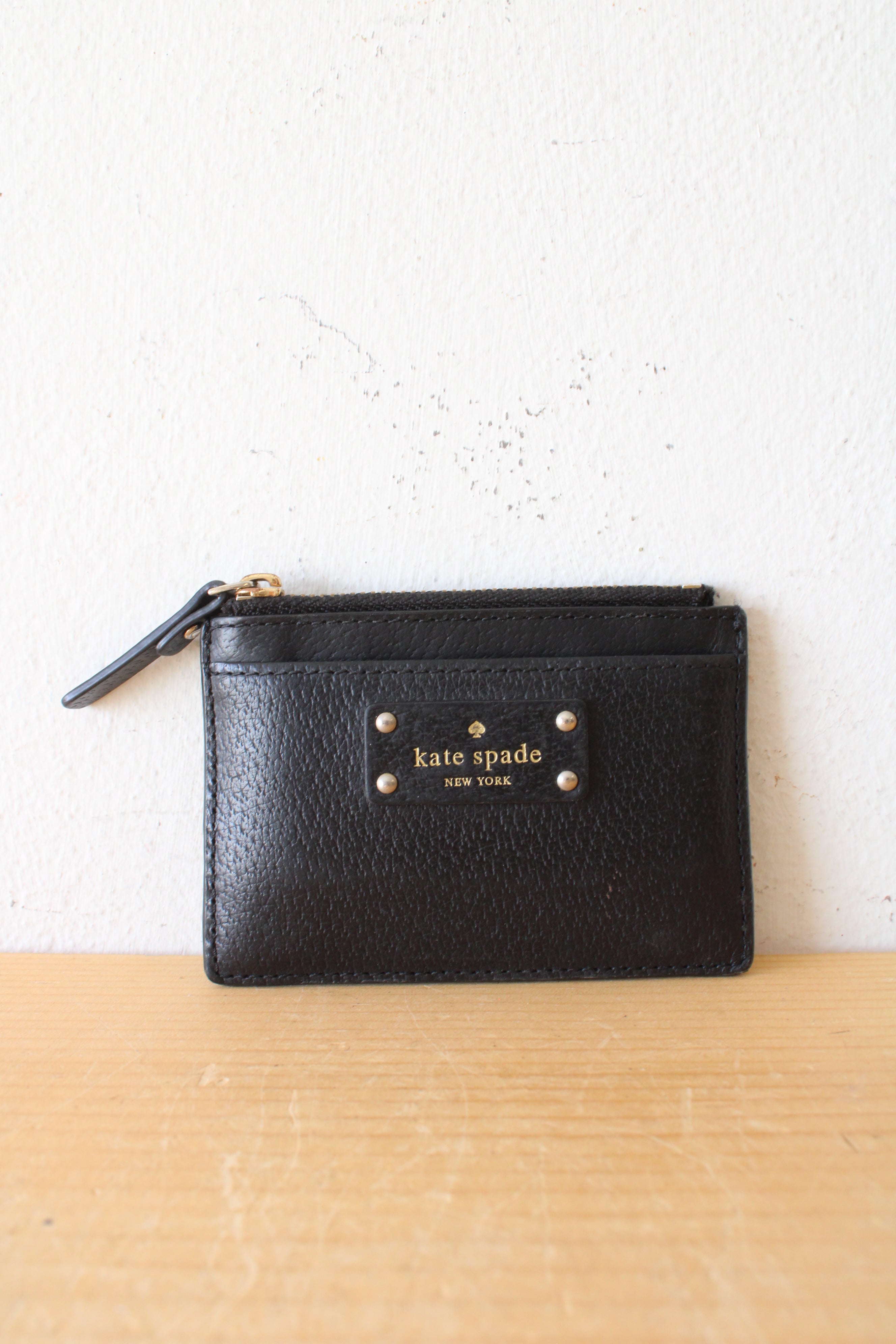 Kate Spade Black Leather Card Holder Wallet