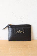Kate Spade Black Leather Card Holder Wallet