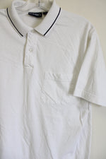 Puritan White Cotton Polo Shirt | L