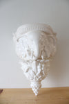 Vintage Fritz & Floyd White Ceramic Elephant Wall Hanging Planter