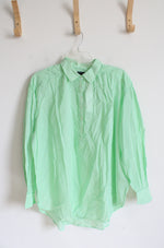 NEW Vineyard Vines Mint Sprig Green Lightweight Cotton Button Down Top | S