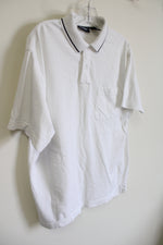 Puritan White Cotton Polo Shirt | L