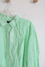 NEW Vineyard Vines Mint Sprig Green Lightweight Cotton Button Down Top | S