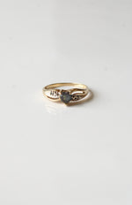 10K Yellow Gold Mystic Topaz Heart Shaped Ring | Size 7