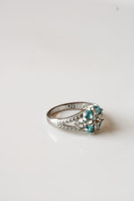 Sterling Silver Aquamarine Stone Ring | Size 8.5