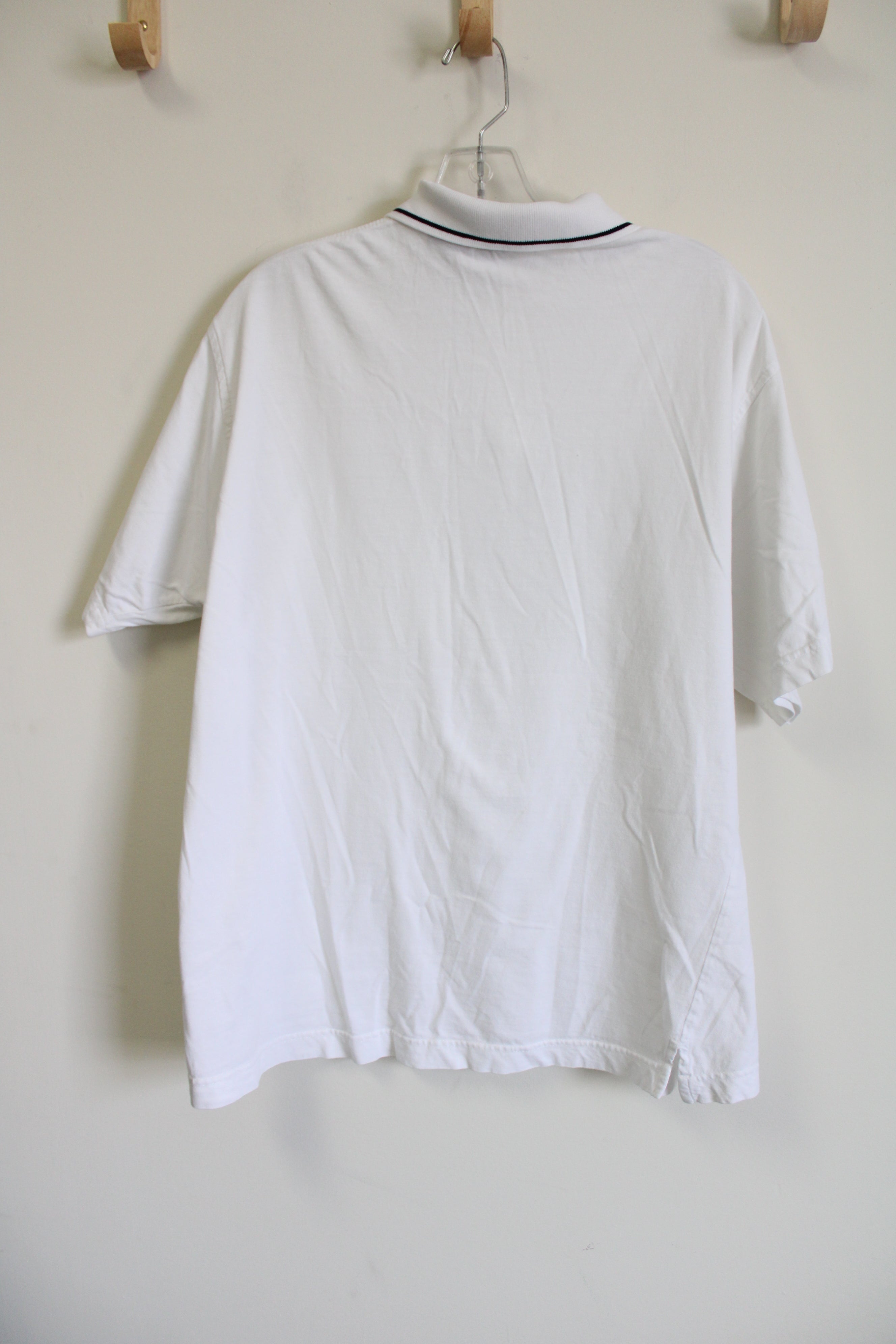 Puritan White Cotton Polo Shirt | L
