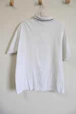 Puritan White Cotton Polo Shirt | L