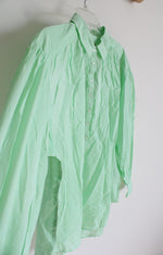 NEW Vineyard Vines Mint Sprig Green Lightweight Cotton Button Down Top | S