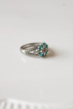 Sterling Silver Aquamarine Stone Ring | Size 8.5