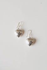 Sterling Silver Paisley Heart Locket Earrings