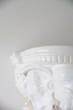 Vintage Fritz & Floyd White Ceramic Elephant Wall Hanging Planter