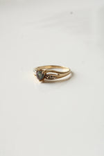 10K Yellow Gold Mystic Topaz Heart Shaped Ring | Size 7
