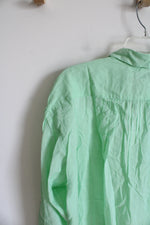 NEW Vineyard Vines Mint Sprig Green Lightweight Cotton Button Down Top | S