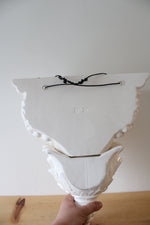Vintage Fritz & Floyd White Ceramic Elephant Wall Hanging Planter
