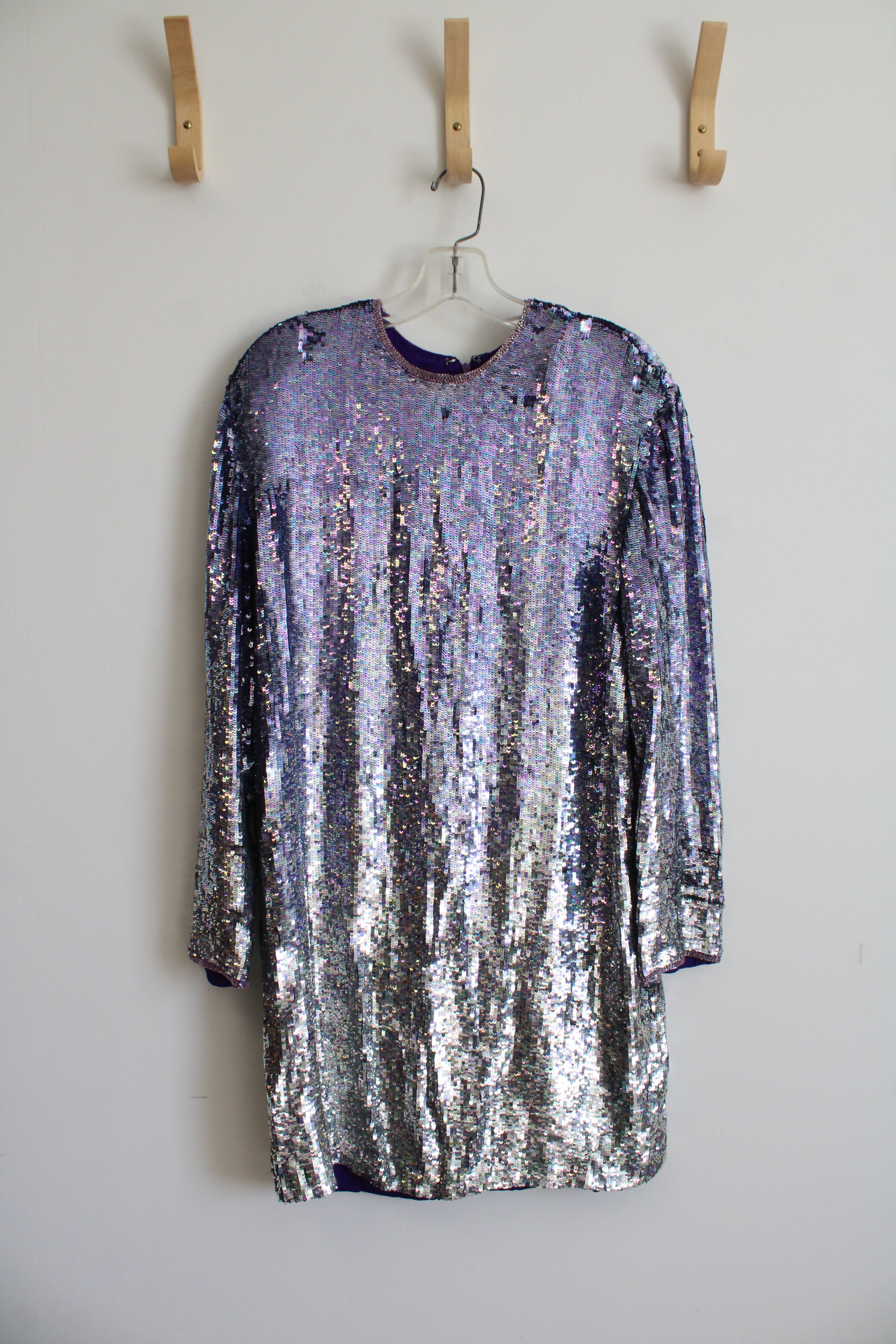 neiman marcus purple dress Vintage Naeem Khan Neiman Marcus Purple Sequined Silk Dress