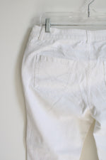 Christopher & Banks Signature Slimming White Denim Ankle Jeans | 6