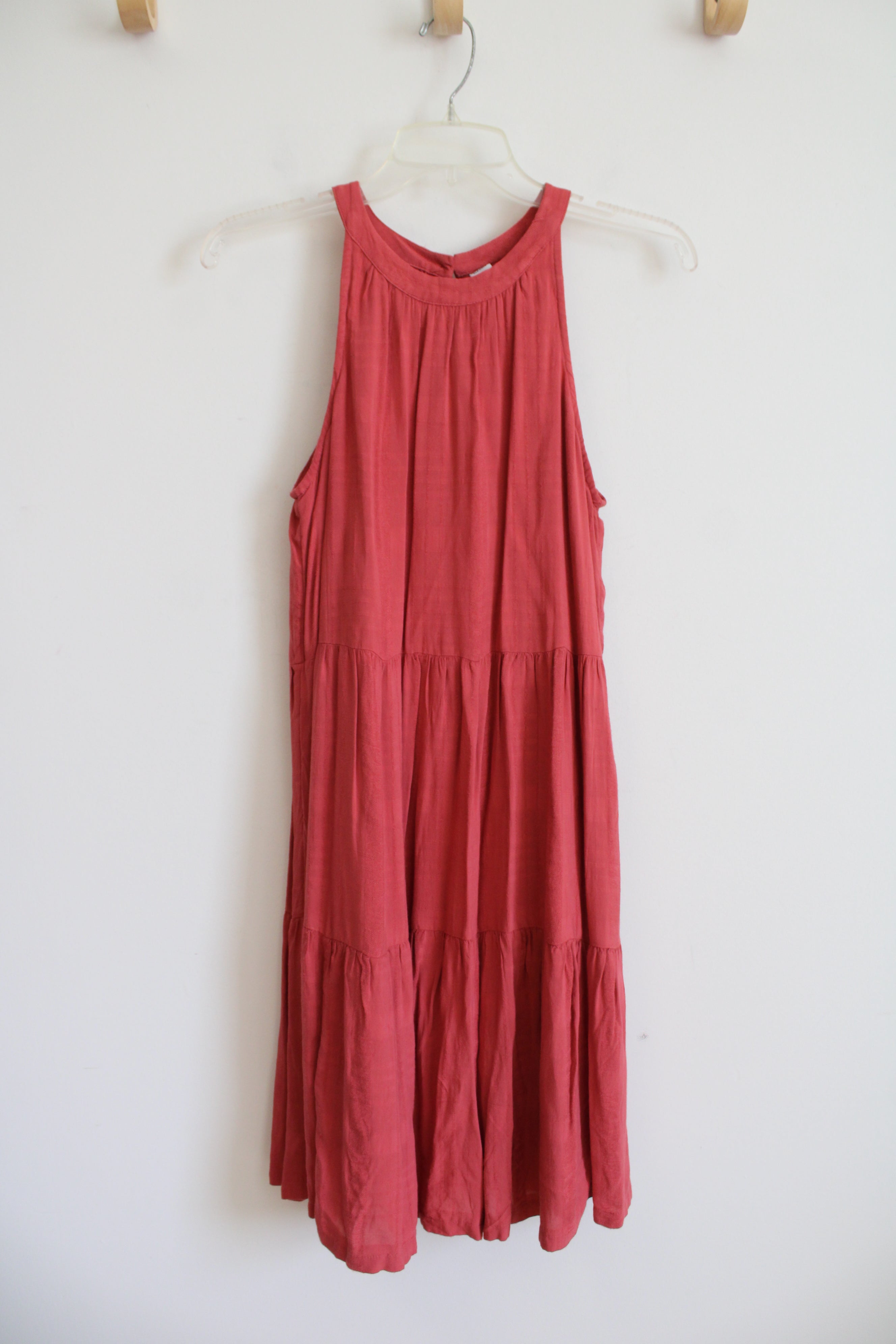 Old Navy Dusty Pink Tiered Halter Neck Dress | S